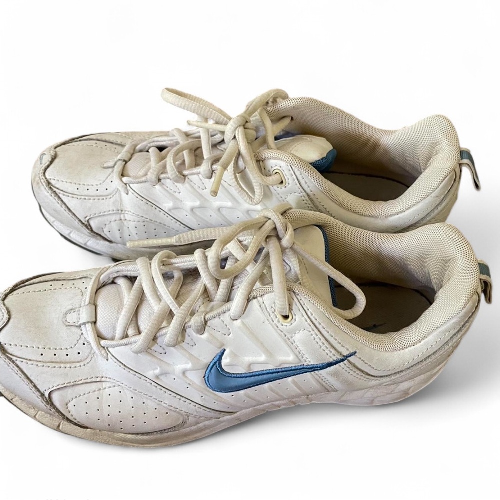 Nike White and Blue Women's Shoes